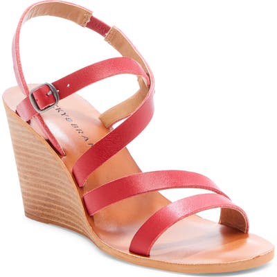 Lucky Brand Noemia Wedge Sandal- Red