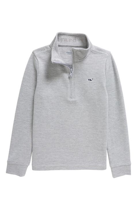 Men's New York Giants Vineyard Vines Gray Shep Shirt Quarter-Zip Pullover  Top