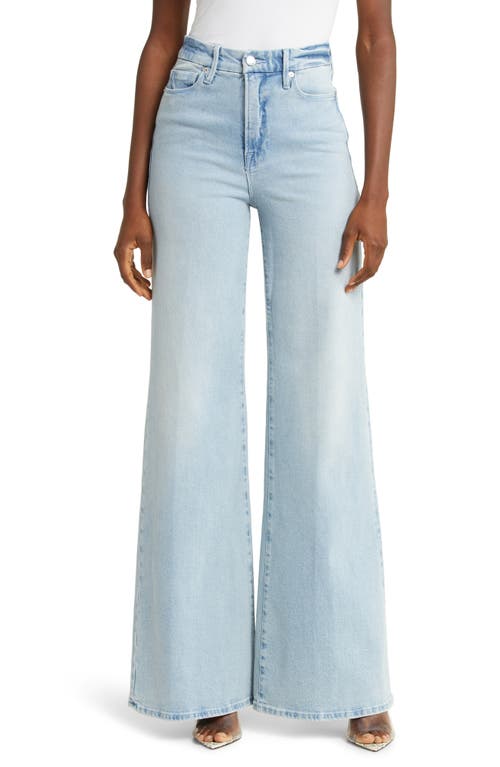 Good American Waist Palazzo Jeans Blue452 at