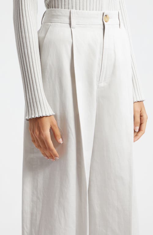 Shop Vince High Waist Wide Leg Pants In Salted Glass