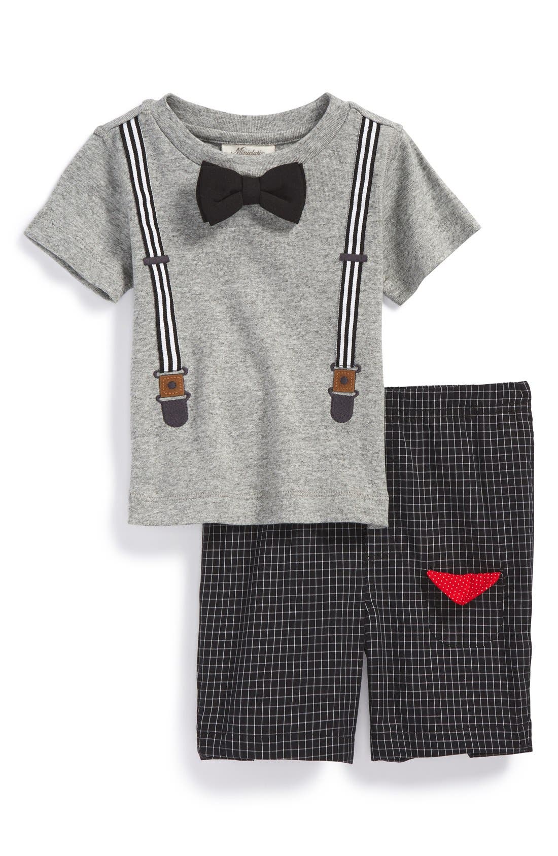 Miniclasix 'Bow Tie' TShirt & Shorts (Baby Boys) Nordstrom