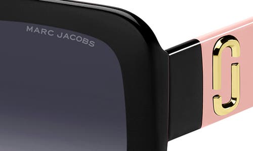 Marc Jacobs 53mm Gradient Square Sunglasses In Black Pink/dark Grey Sf