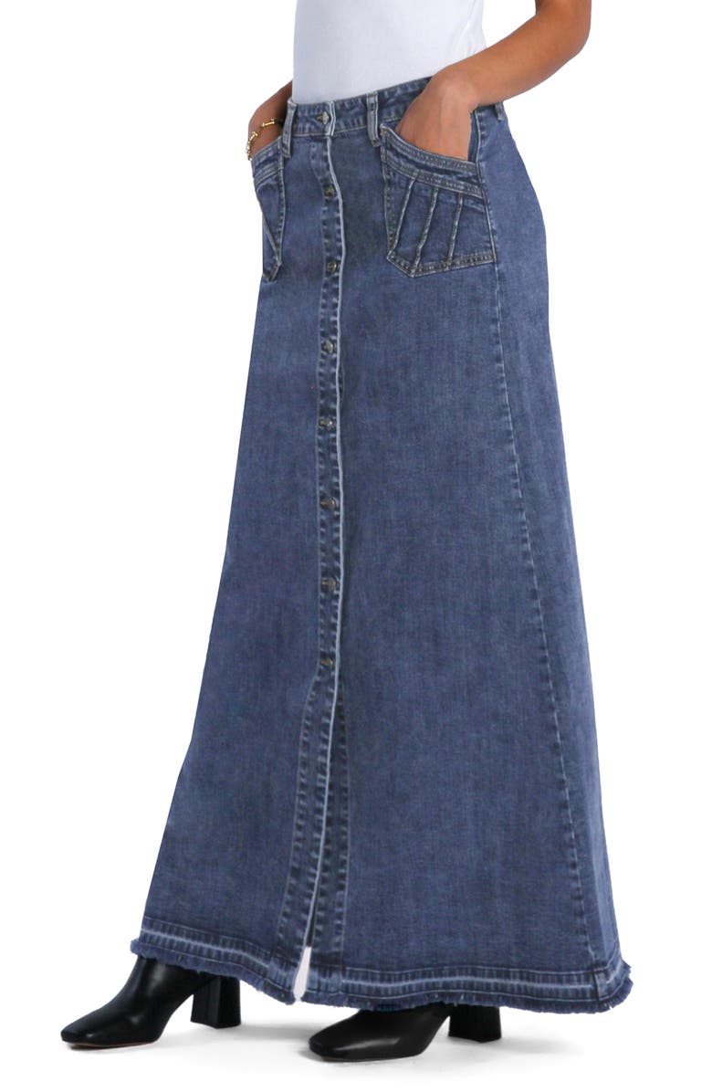 Wash Lab Denim Royal Denim Maxi Skirt | Nordstrom