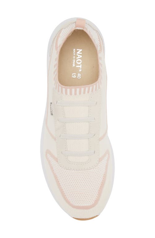 Shop Naot Adonis Slip-on Sneaker In White/pink Knit