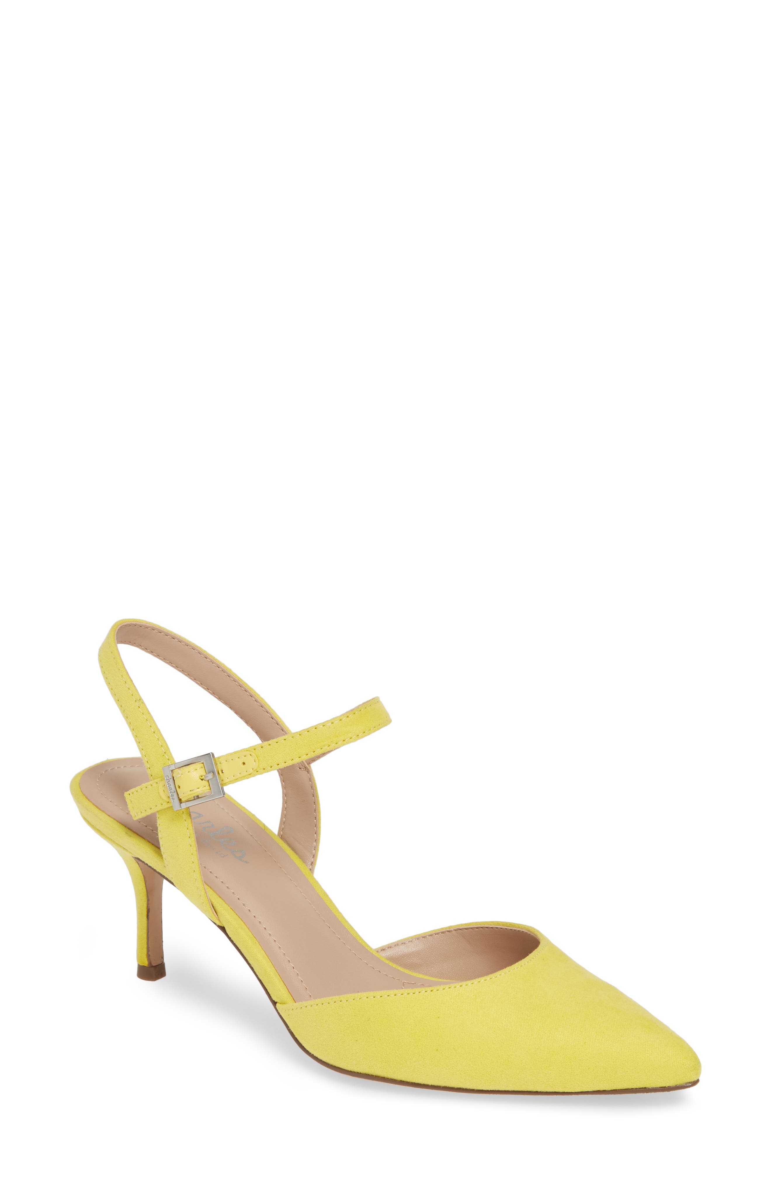 Charles By Charles David Ankle Strap Pump- Yellow