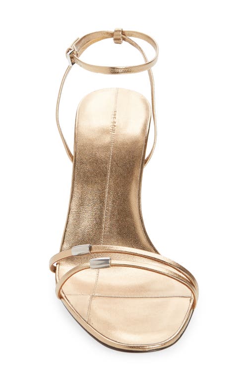 Shop The Row Cleo Bijoux Metallic Ankle Strap Sandal In Old Gold