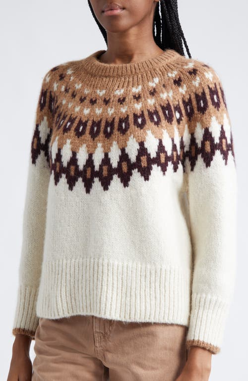 Shop Veronica Beard Anne Fair Isle Sweater In Dove Multi