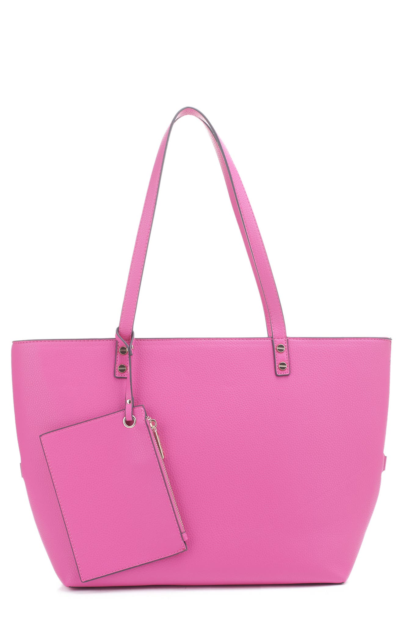 Mali + Lili Estie Vegan Leather Tote in Pink