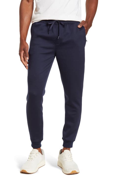 Buy 90 Degree By Reflex Mens Jogger Pants with Side Zipper Pockets, Navy,  Small at