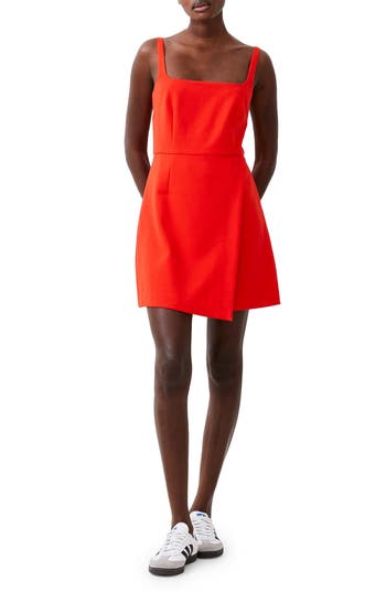 French Connection Whisper Sleeveless Mini Dress In Flame