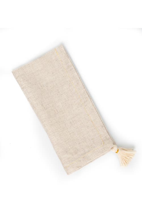Tallo De Olivo Tassel Napkins Set Of 4 In Natural