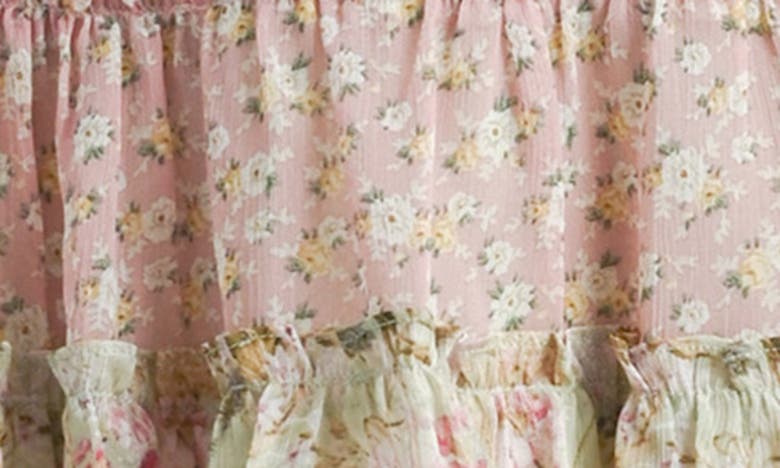 Shop Mila Mae Floral Long Sleeve Minidress In Pink Multi