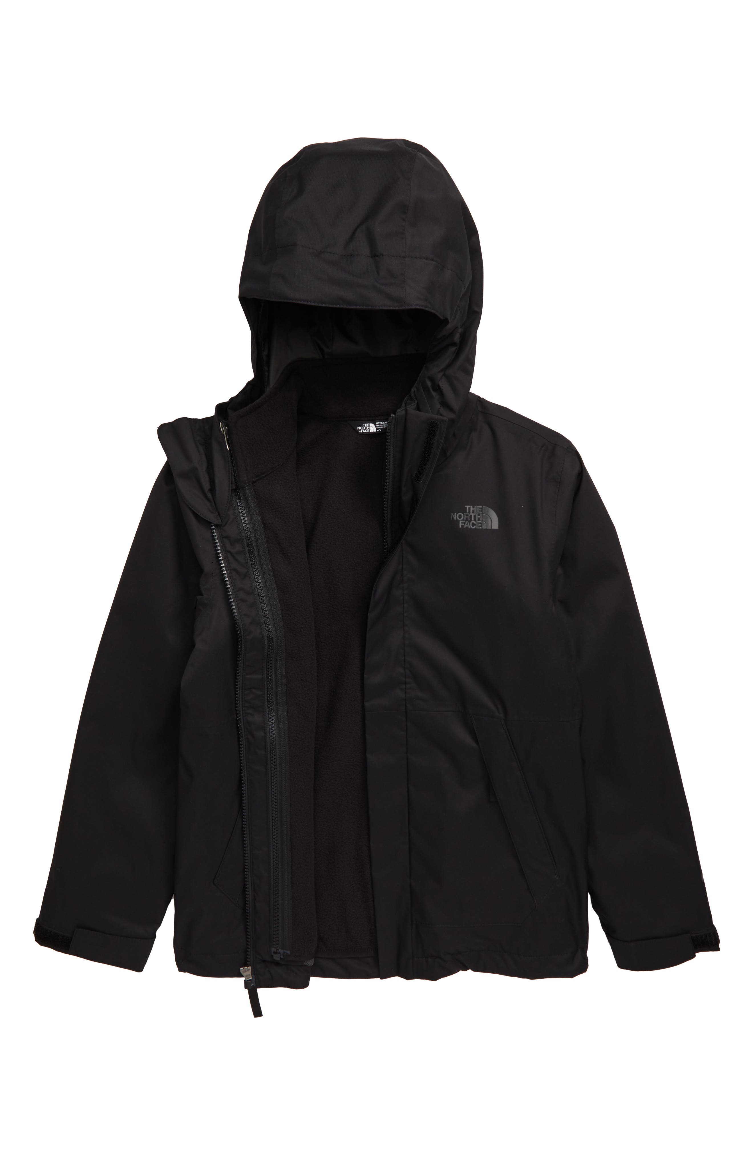 the north face big boys vortex hooded triclimate jacket