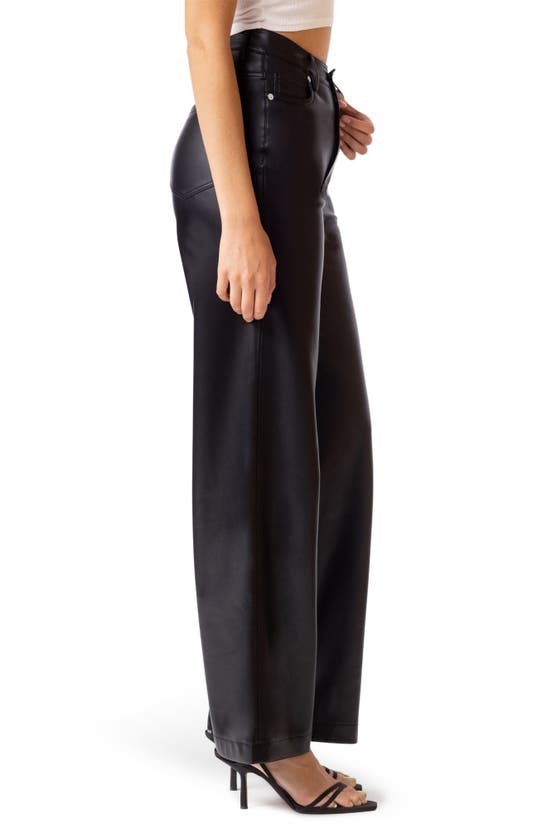 BLANKNYC BLANKNYC FRANKLIN HIGH WAIST FAUX LEATHER WIDE LEG PANTS 