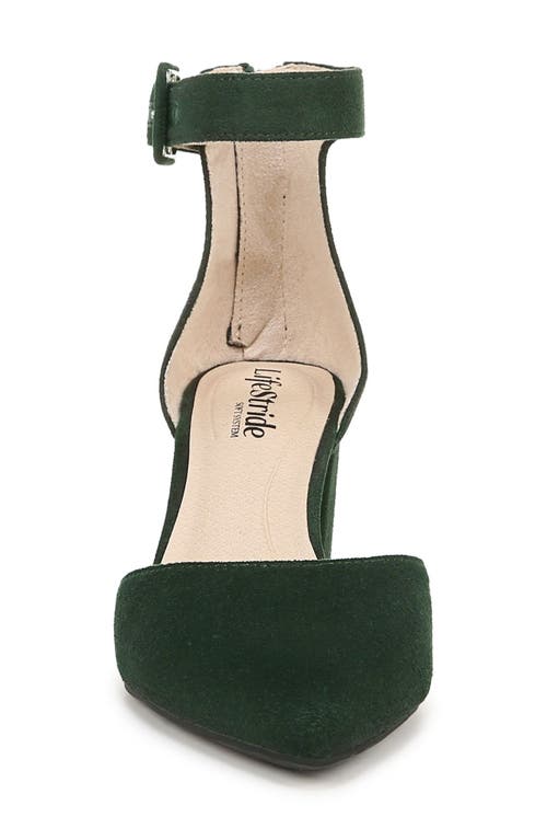 Shop Lifestride Admire Ankle Strap Pointed Toe Pump In Green