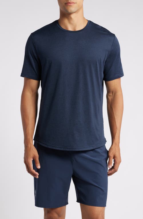 Shop Zella Restore Soft Performance T-shirt In Navy Eclipse