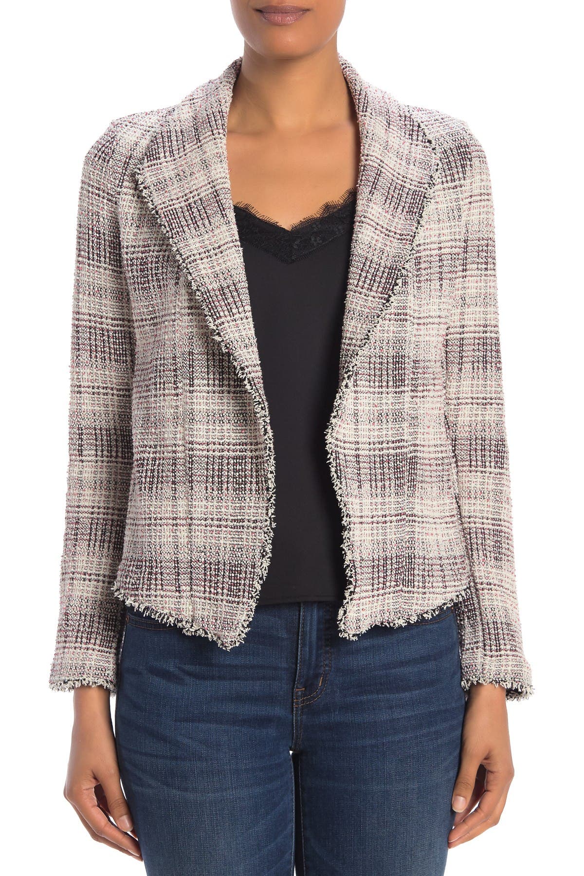 Max Studio Waterfall Tweed Blazer Nordstrom Rack