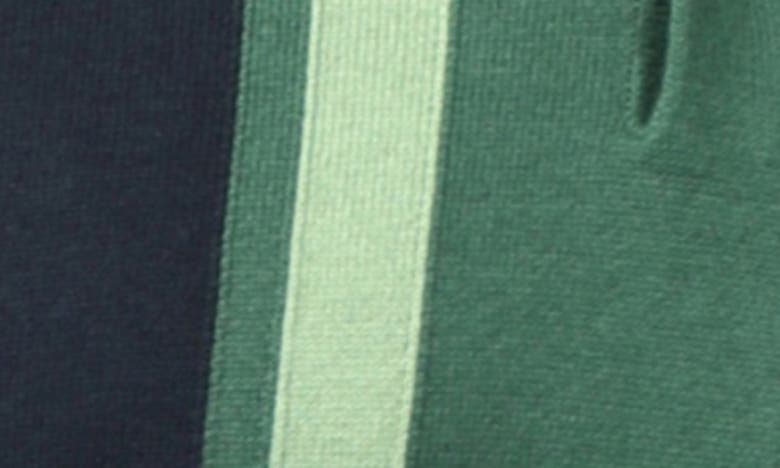 Shop Ben Sherman Vertical Stripe Polo Sweater In Dark Navy
