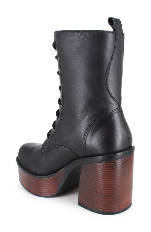 Ziginy Rocio Platform Lace-up Boot In Black