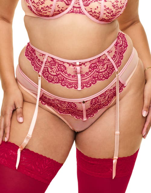 Shop Adore Me Paloma Garter Lingerie In Medium Pink