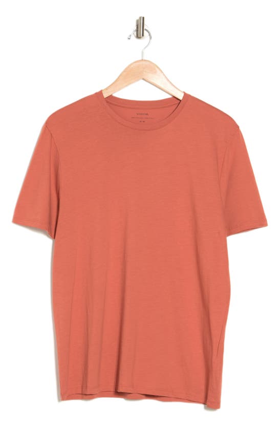 Vince Crew Neck T-shirt In Sedona Red