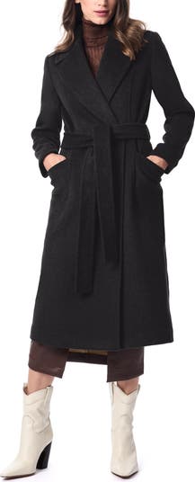 Bernardo Belted Wool Blend Longline Coat Nordstrom