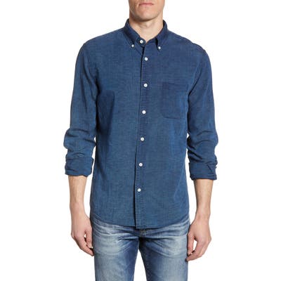 Faherty Laguna Linen Shirt, Blue