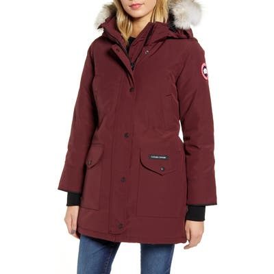 Canada Goose Trillium Fusion Fit Hooded Parka With Genuine Coyote Fur Trim, Purple