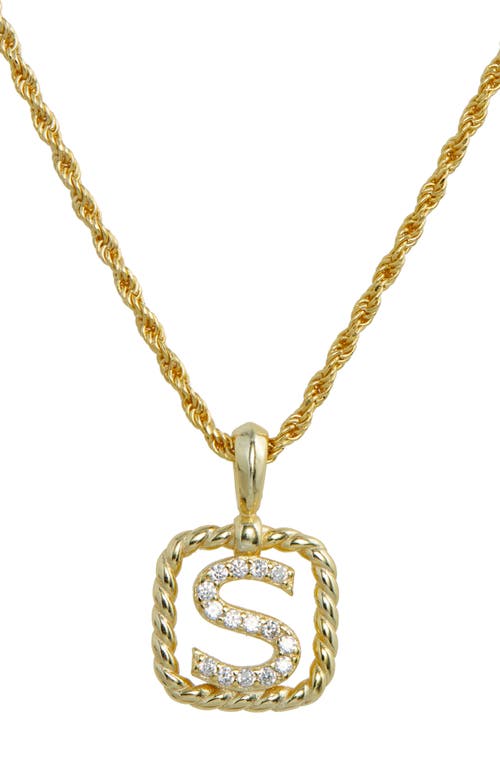 Initial Pendant Necklace in Yellow-S