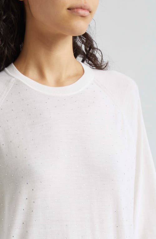 EMPORIO ARMANI EMPORIO ARMANI RHINESTONE LIGHTWEIGHT WOOL SWEATER