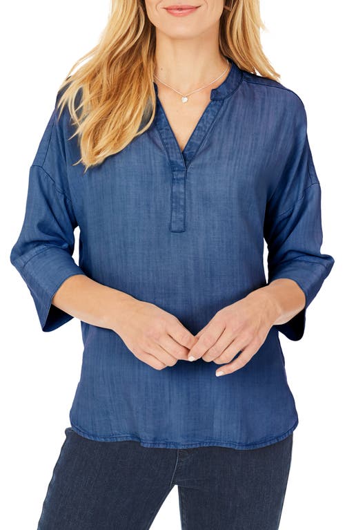 Foxcroft Roman Tunic in Navy | Smart Closet