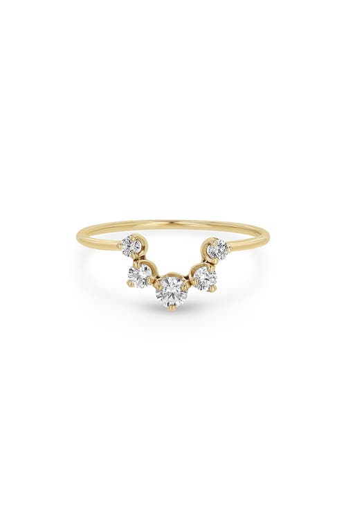 Zoë Chicco Diamond Arc Crown Ring in Yellow Gold at Nordstrom, Size 8