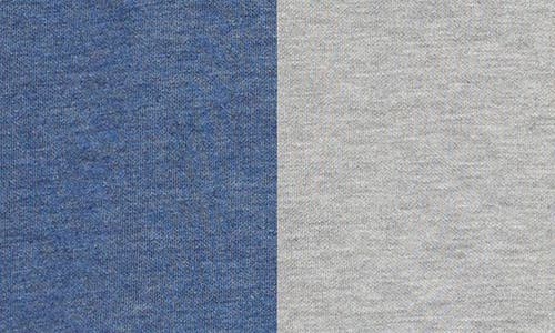 Johnston & Murphy Kids' Solid Quarter Zip Pullover In Blue/light Gray