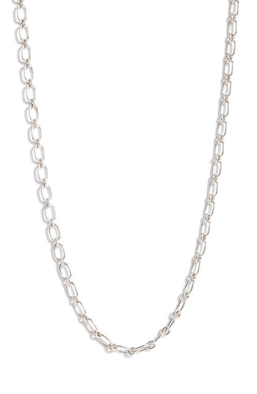 Anzie Rectangle Link Chain Necklace in Silver at Nordstrom, Size 21