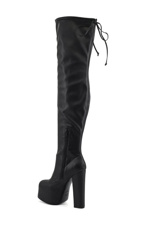 Shop Ziginy Laia Over The Knee Platform Boot In Black