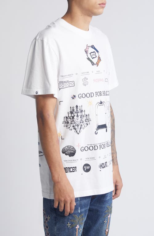 Shop Icecream St. Tropez Oversize Cotton Graphic T-shirt In White