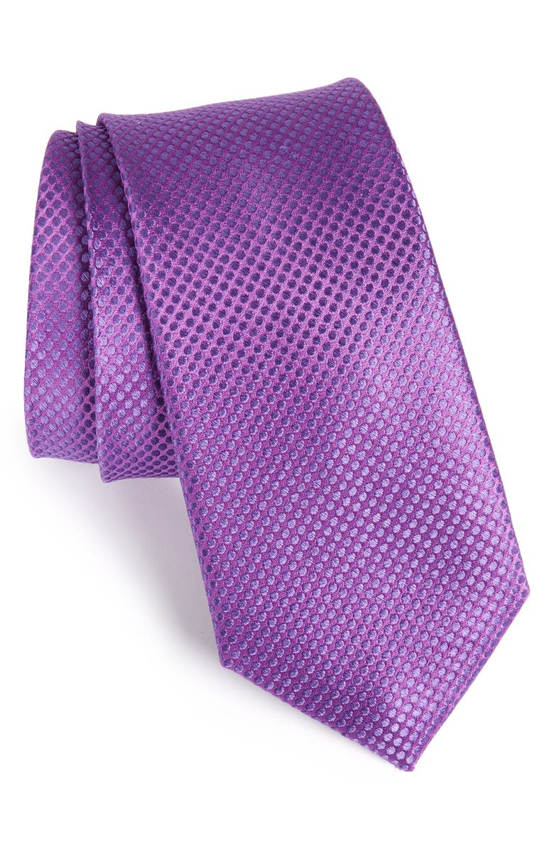 Calibrate Saturated Dot Silk Tie, Main, color, 