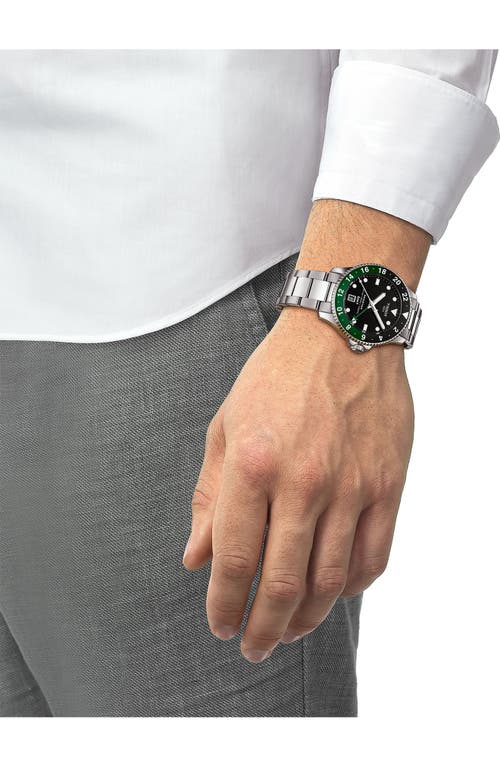 Tissot Seastar 1000 Gmt Bracelet Watch, 40mm In Silver
