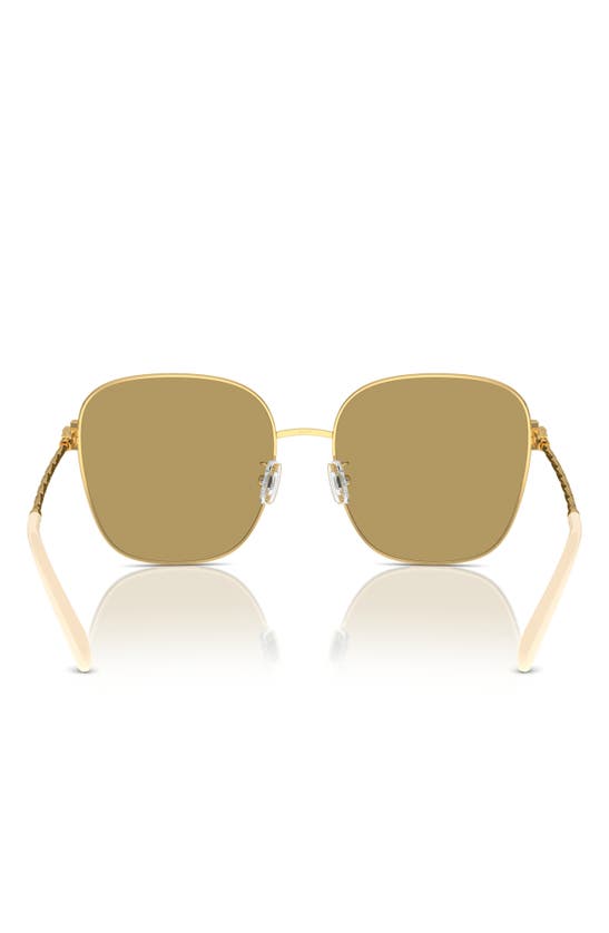 Shop Tory Burch 57mm Square Sunglasses In Gold