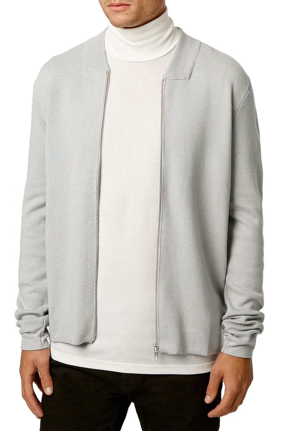 Topman Jersey Knit Bomber Jacket Nordstrom