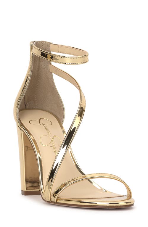 Sloyan Ankle Strap Sandal in Gold/Gold