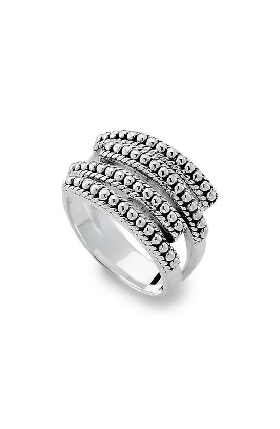 Shop Samuel B. Sterling Silver Multi-row Beaded Design Ring