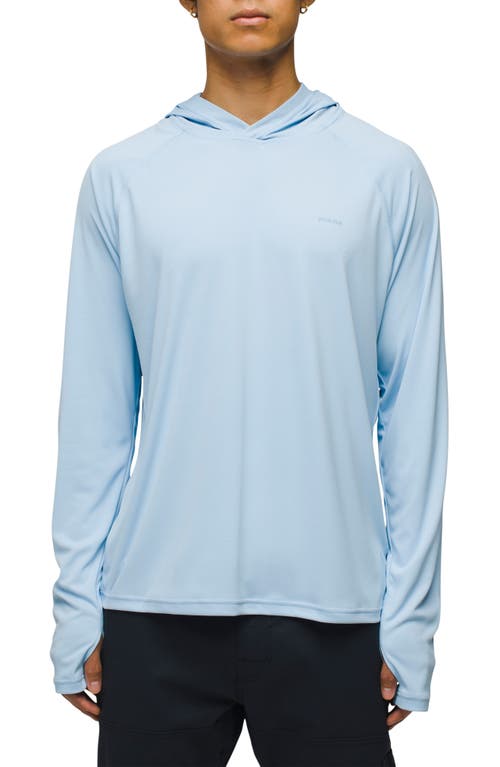 Prana Sol Shade Long Sleeve Hooded Performance Top In Crescent Bay