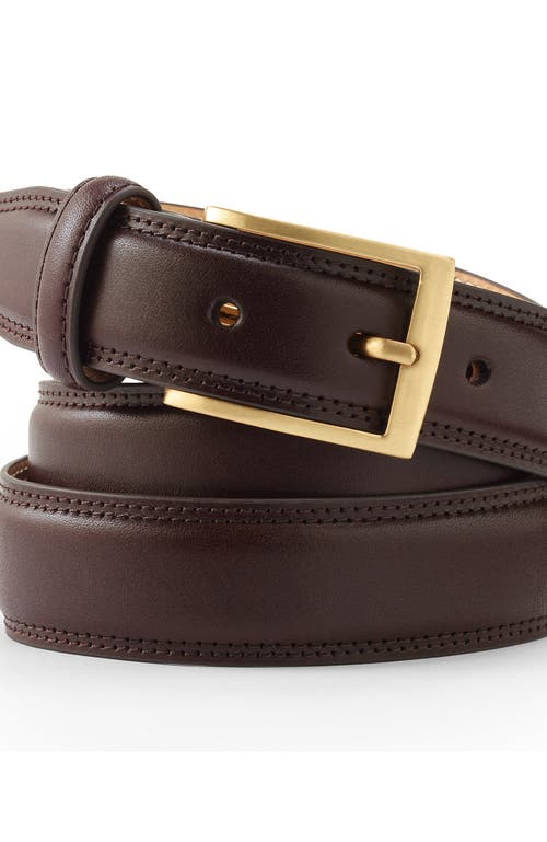 Shop Lands' End Glove Leather Belt In Dark Brown