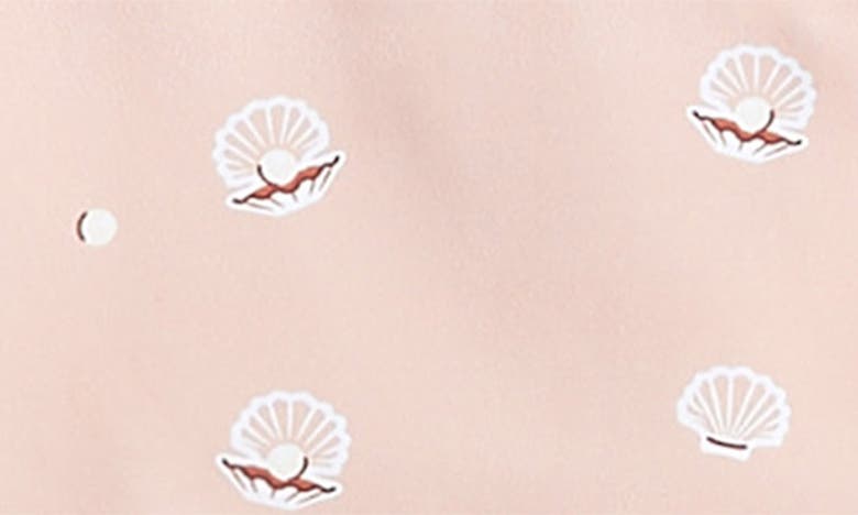 Shop Miles Baby Kids' Ruffle Long Sleeve One-piece Rashguard Swimsuit In Pink