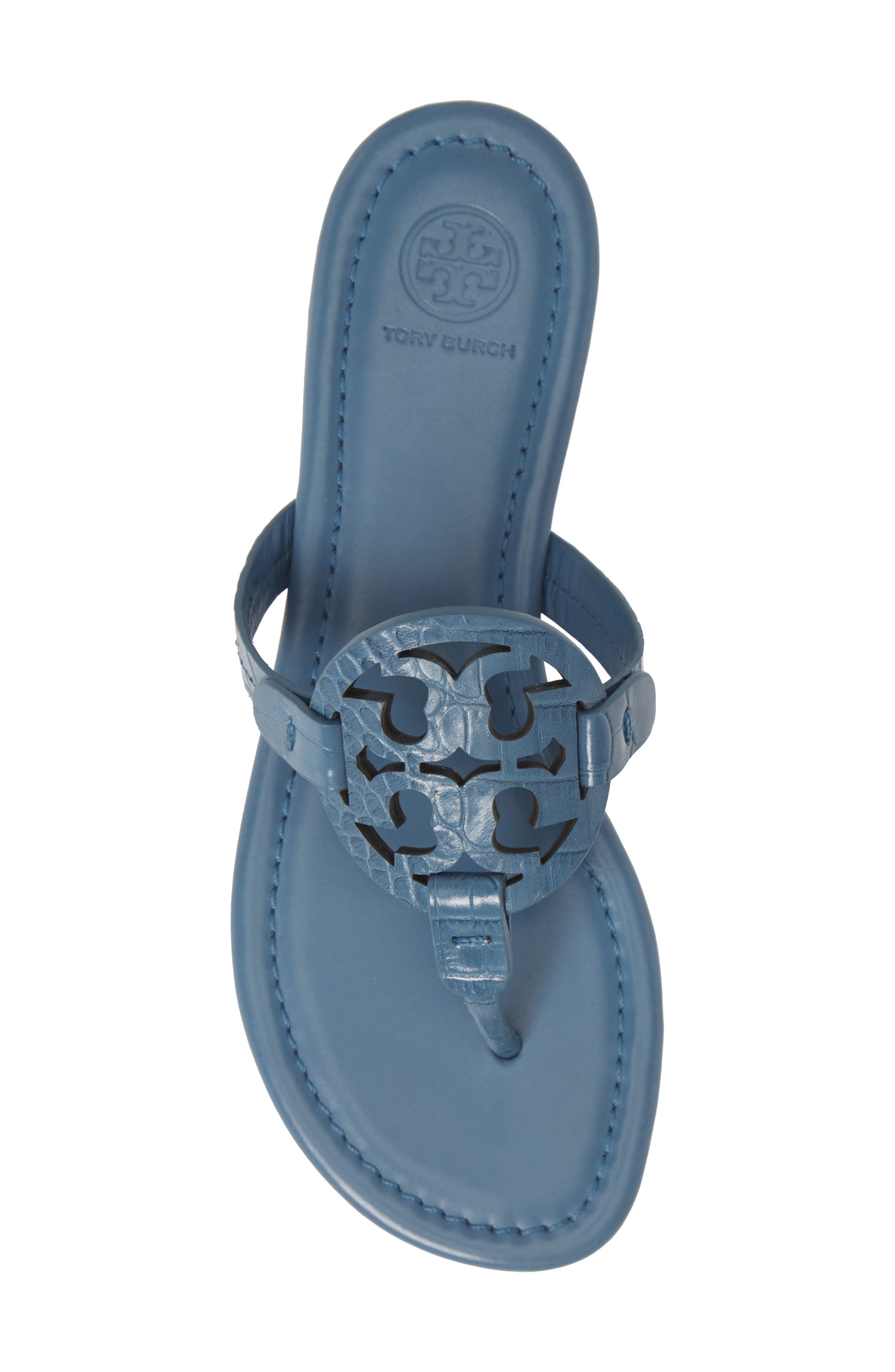 blue tory burch flip flops
