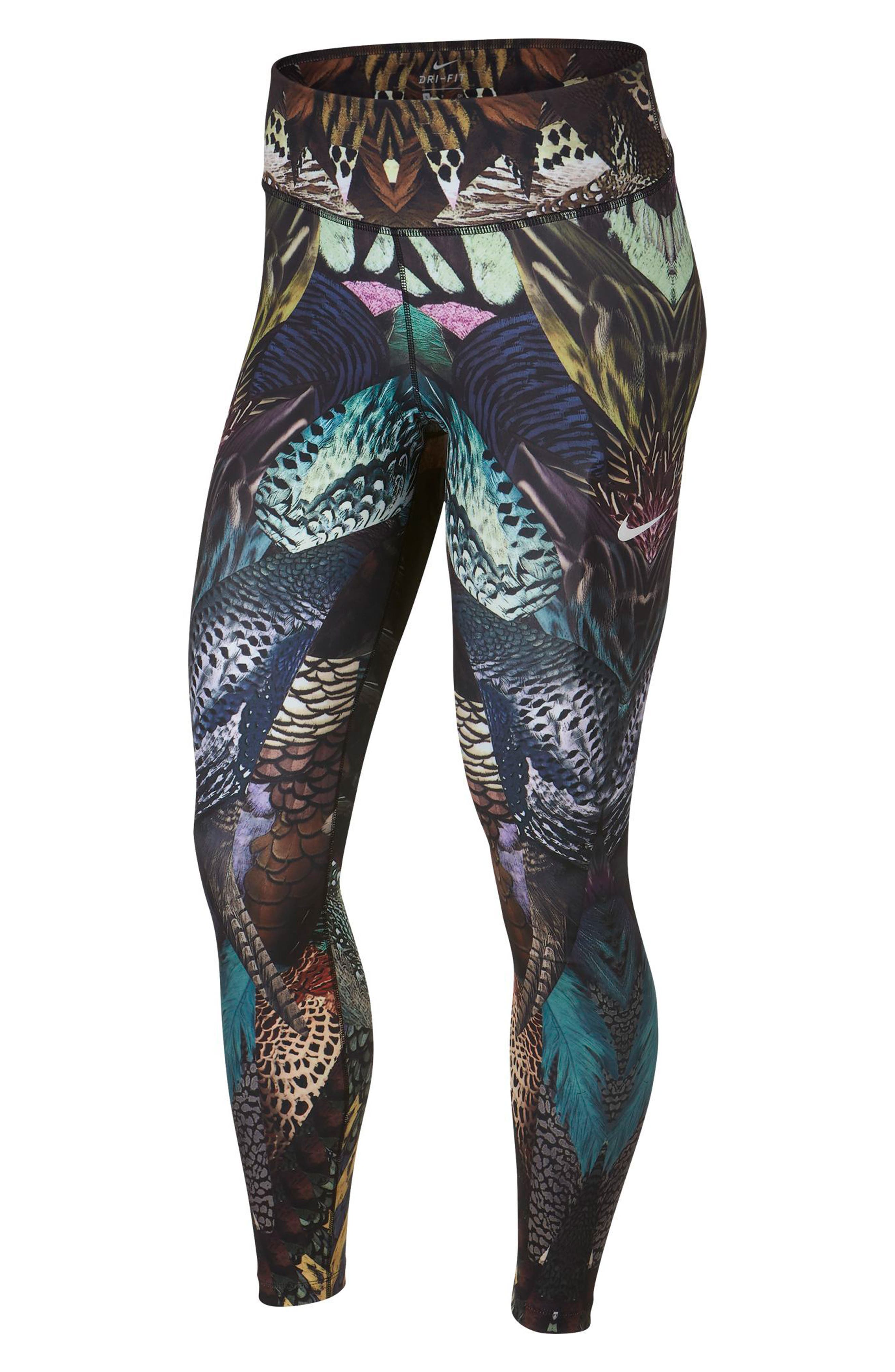 nike power printed training tights