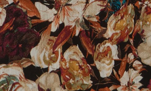 Connected Apparel Floral Empire Waist Midi Dress In Mallard