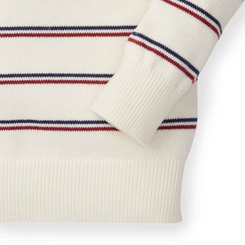 Shop Hope & Henry Baby Boys' Shawl Collar Sweater, Infant In Ivory Stripe