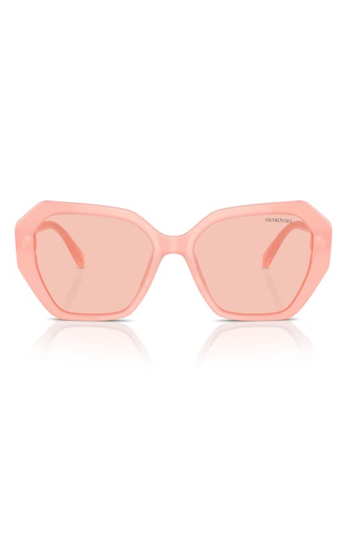 Swarovski 57mm Constella Oval Sunglasses In Pink